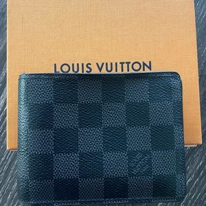 Louis Vuitton Damien Graphite Canvas Wallet Authentic